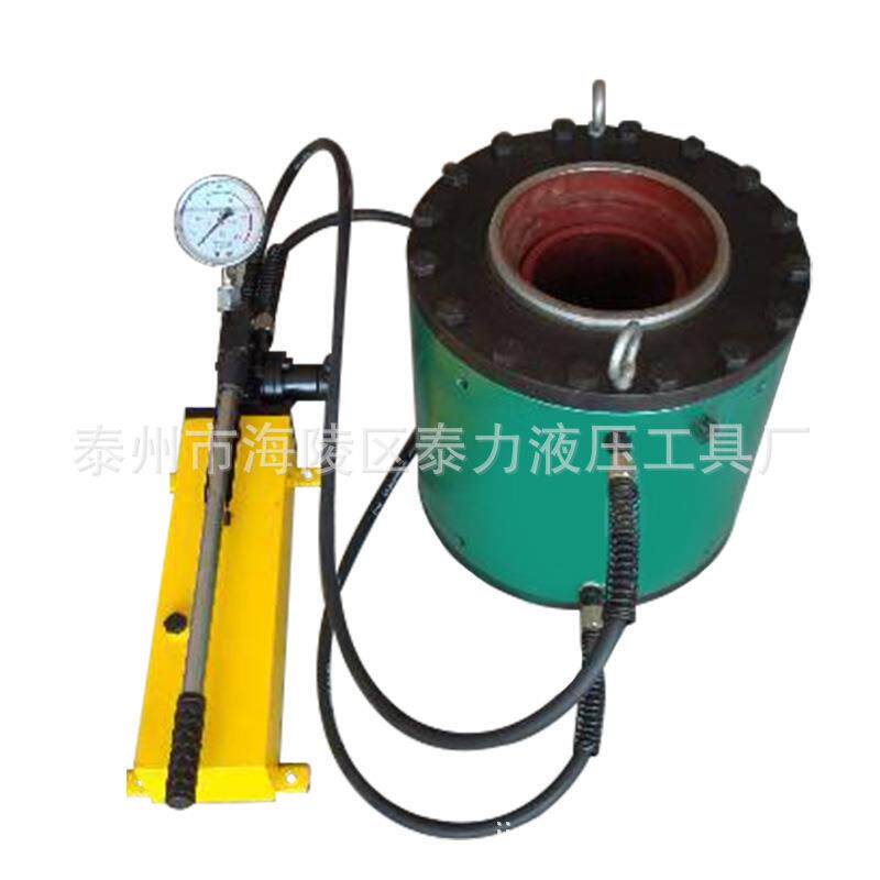 电动液压千斤顶立式双作用分离式同步液压油泵单动式空心柱塞