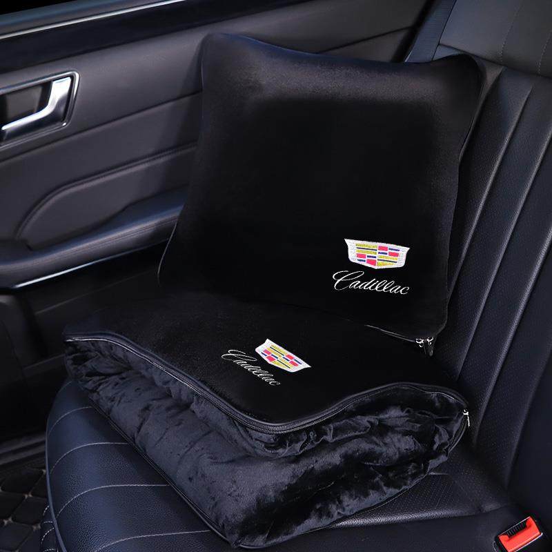 正品冬季毛绒用车载抱枕被子两多空调被靠枕汽内用毯子功能腰车靠