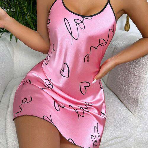 Ice Sexy Backless Halter Dress Casual Sleeveless over Print