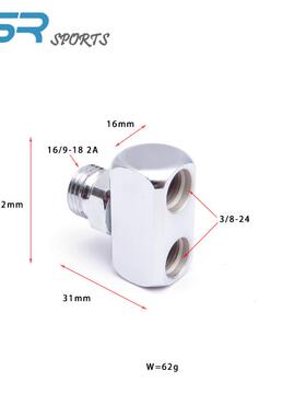 潜水调器接bcd通三通接头1*9/16节-182AUNFt1140o2*/8-24UNF