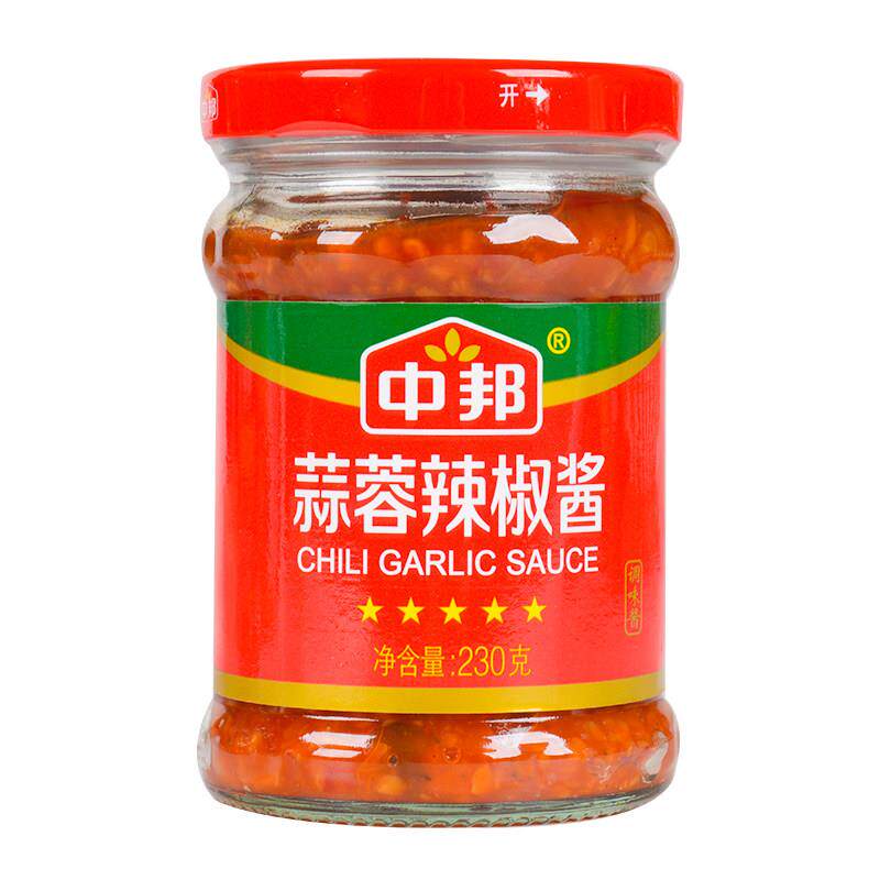微辣下饭拌饭酱正品中邦蒜蓉辣椒酱下饭菜调味香辣火锅蘸料微辣鲜