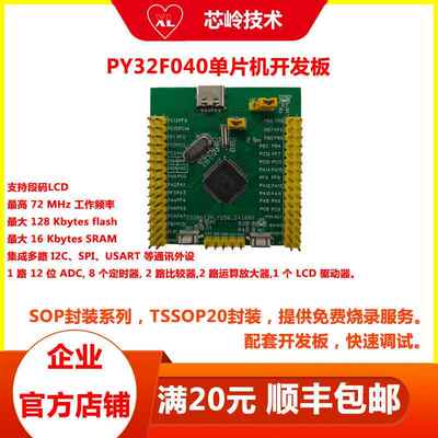 PY32F040普冉单片机开发板 M0+内核 主频72M 开发工具 顺丰包邮