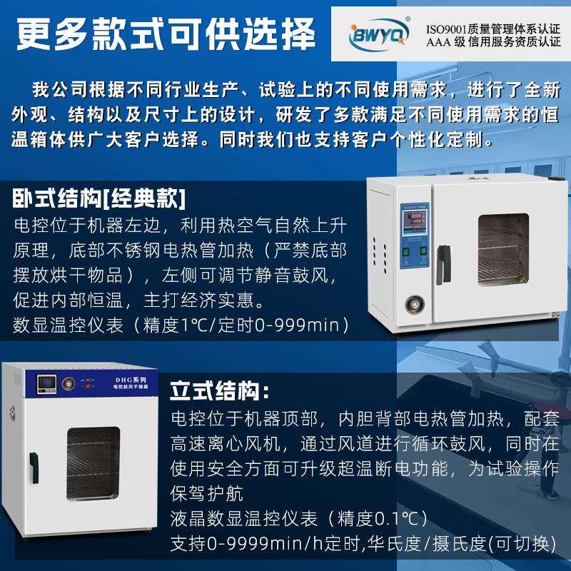 哇偶 博纬电热恒温鼓风干燥箱烘干机小型高温工业用烤箱商用实验