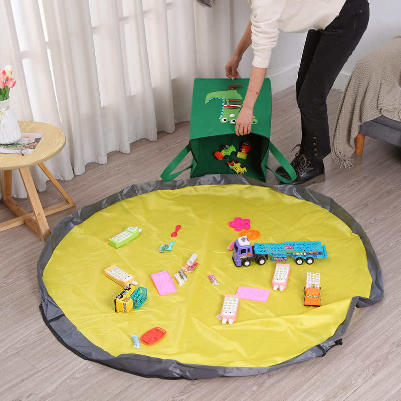 垫1498带儿童盖拉收纳链折叠布防水新款方形游戏配箱收纳筐艺