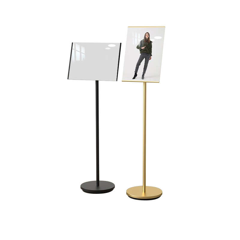 酒店展示架分类指示牌商场仓库香槟金广告牌亚克力立式a4导向牌