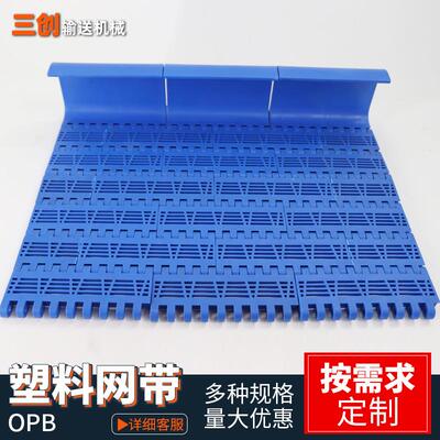 塑料链板opb塑料网带节距50.8模组带耐高温模块输送带喷淋杀菌带