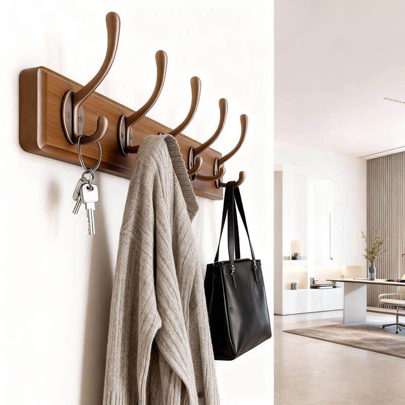 门后挂衣架家用玄关入户壁挂铁艺衣帽架卧室内免打孔墙上衣服挂架