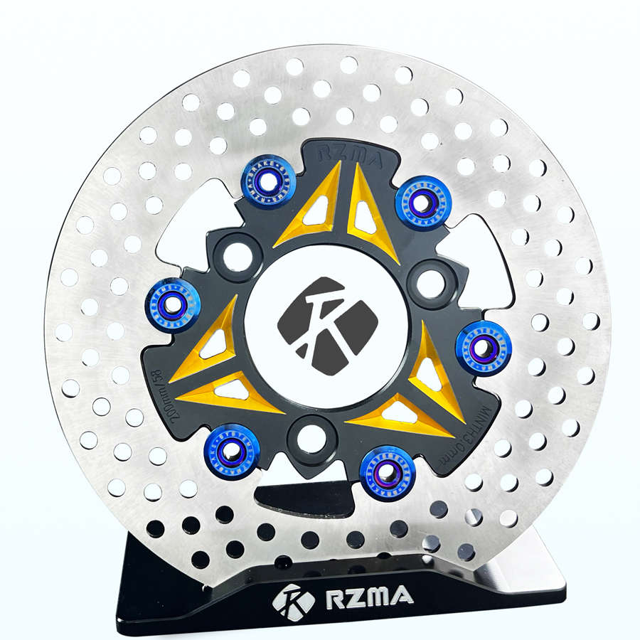 RZMA瑞祖玛制动电动车刹车盘200mm浮动盘双色阳极5.7/7.0孔距
