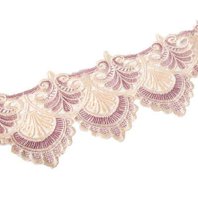 大波浪边多色水溶边蕾丝刺绣花边15码家居家纺沙发垫靠垫布艺辅料