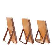 复古实木化妆镜台式 桌面家用梳妆台梳妆镜女生卧室便携折叠大镜子