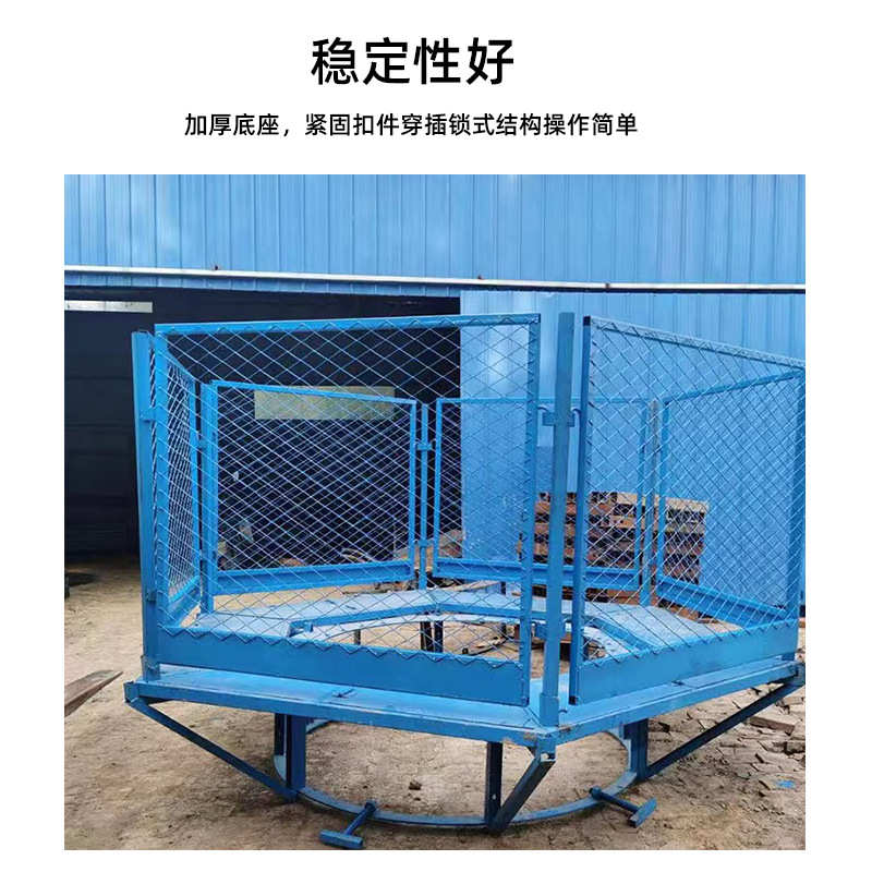 高架桥梁施工墩柱防护平台圆柱墩组装式安全梯笼平台路桥盖梁平台