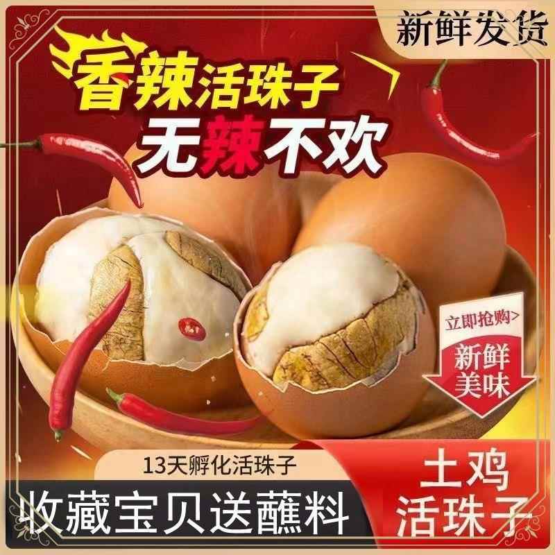 香辣五香13天新鲜鸡蛋熟鸡胚喜蛋毛鸡蛋钢化蛋包邮厂家批