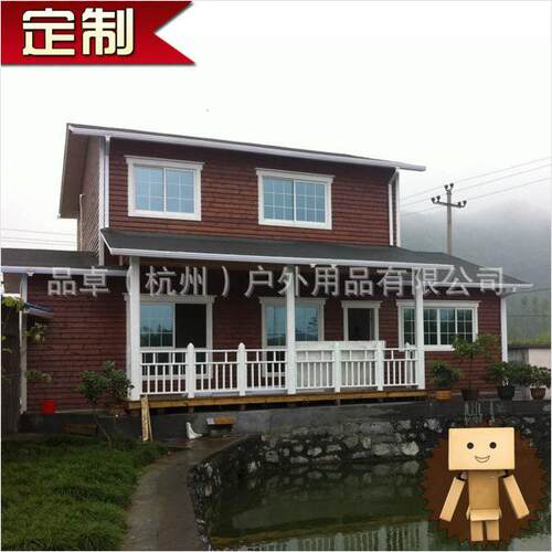 防腐木木屋别墅住人户外自建房屋实木民宿咖啡厅厨房茶室小户型