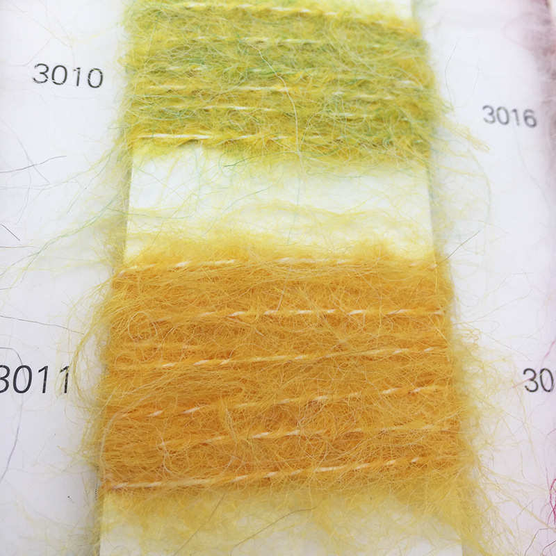 3支长毛马海毛纱线拉毛纱羊毛海马毛色纱1/3NM仰望yarn粗毛线色卡