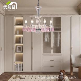 新款 客厅厅吊灯奶油风浪漫室衣帽间儿墅童餐房81020别粉色水 法式