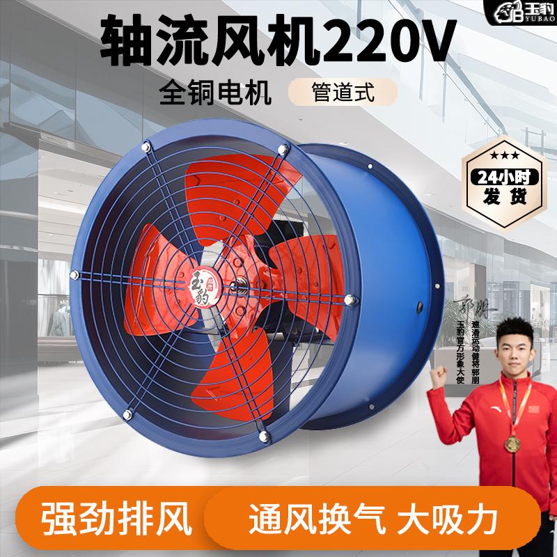 轴流风机220V大功率换气扇强力管道式排气扇工业通风机全铜电机