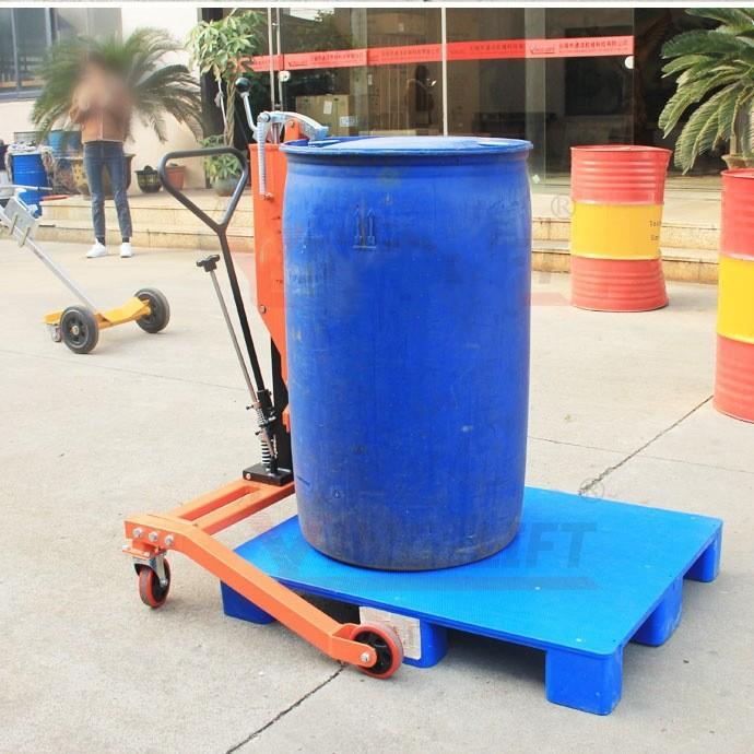 油桶搬运车200l塑料铁桶仓库两用手推车手动液压鹰嘴圆桶升降叉车