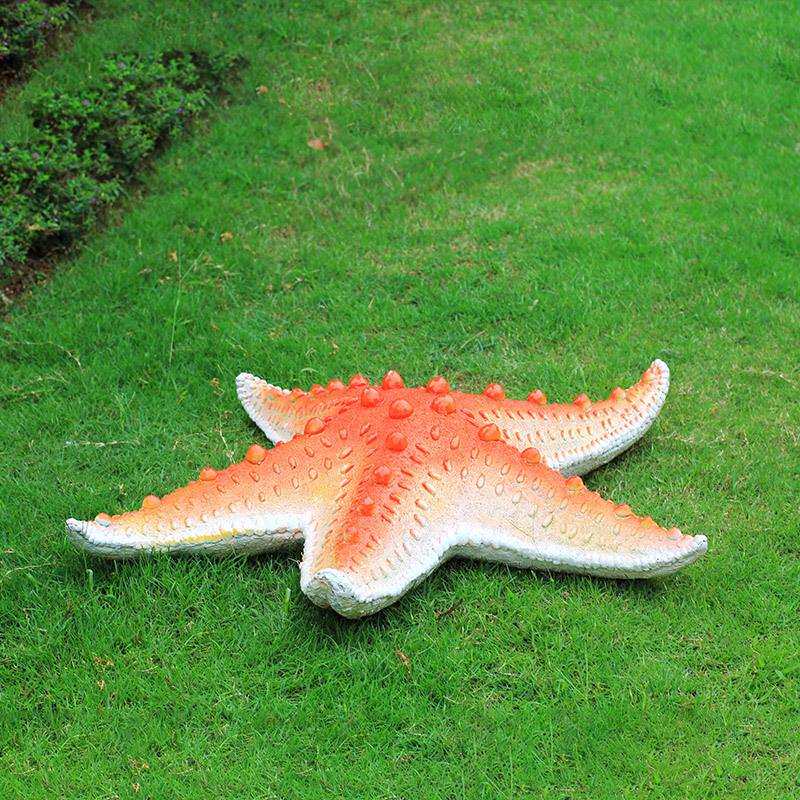 户外仿真海洋动物雕塑玻璃钢珊瑚海龟海螺海星水池装饰品