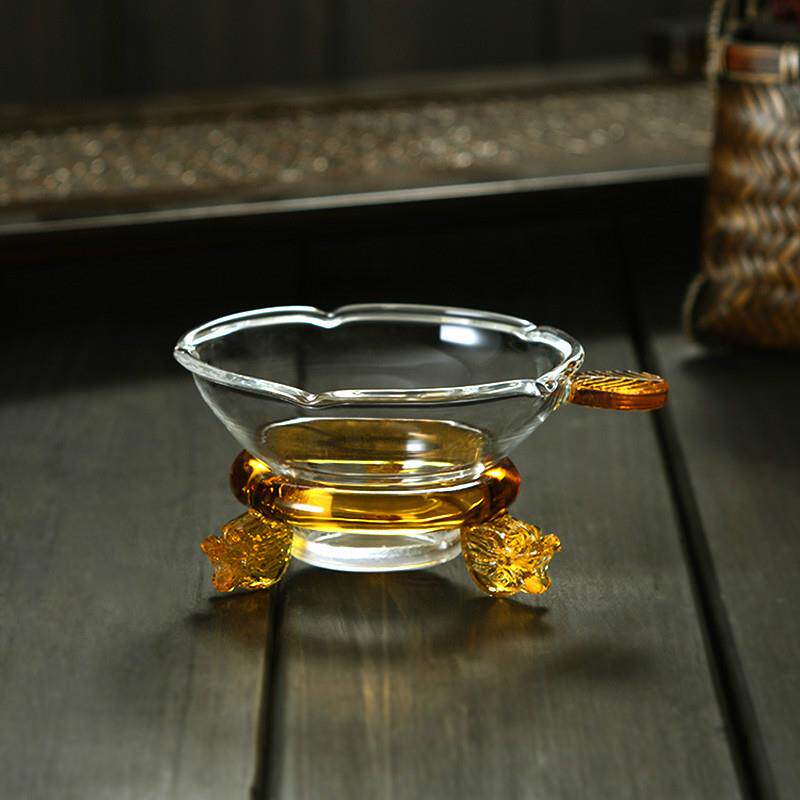 玻璃茶漏龙头高硼硅滤茶器茶叶过滤器过滤网高硼硅茶水分离