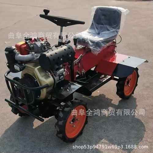 195风柴油驾微耕驱机OOB四乘坐座式小型旋耕机果园大棚犁冷地