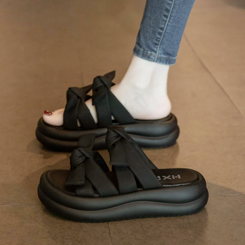 凉拖鞋女夏季外穿2025新款爆款厚底休闲沙滩凉鞋超火踩屎感一字拖,女鞋,一字拖,淘宝优惠券,粉丝福利购,淘宝优惠卷