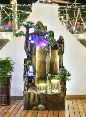 欧式喷JWN假山流水招家居摆件办公财室内阳台客厅庭院池鱼造景泉