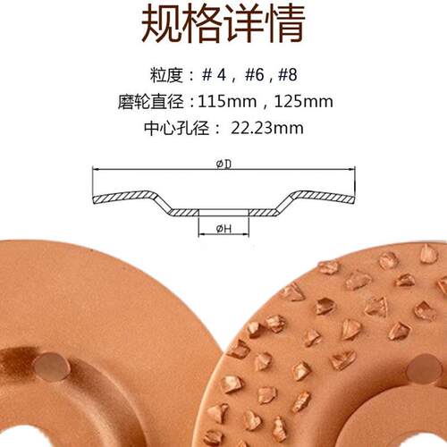 合金碎粒磨片钨钢磨盘木工茶盘根雕墙面传送带打磨抛光橡胶织物