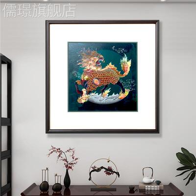 网红五福廊临门客厅沙发式背财景装画新玄中走关画入户对门招墙挂