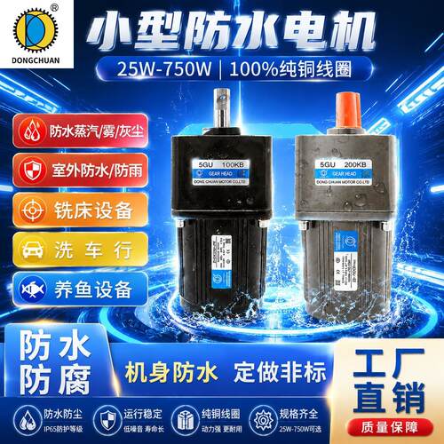 防水电机微型相220V三相80V防水滴水雾调速速电机马达