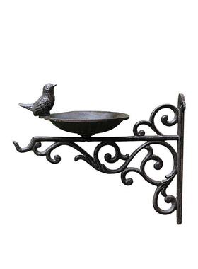 古铸铁工艺品复铁喂鸟盆壁饰欧式简约古典怀旧格庭铸院墙LWV面壁