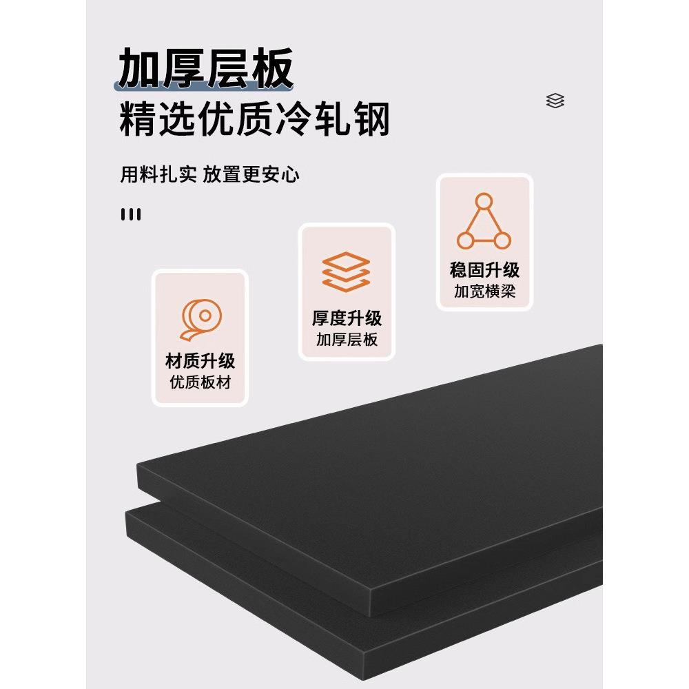 仓新无品牌/帅钢柜货架通铁立柱货架家库多层储物超市展示架架子