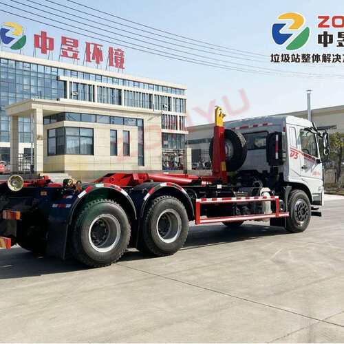 生产东风专底D3后双桥勾臂垃圾车可卸式垃圾车量大价