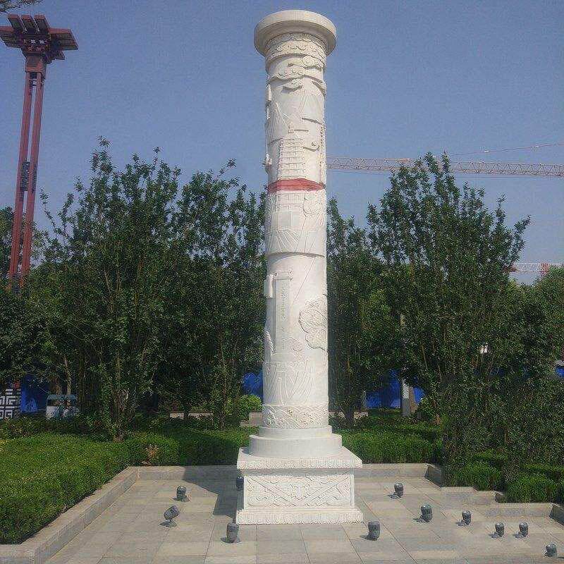 石雕盘龙柱城市建设广场园林景观摆件景区大门雕刻盘龙柱
