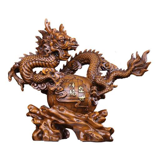 树脂工艺品盛世祥龙摆件创意家居饰品乔迁新居的摆饰公司开业礼品