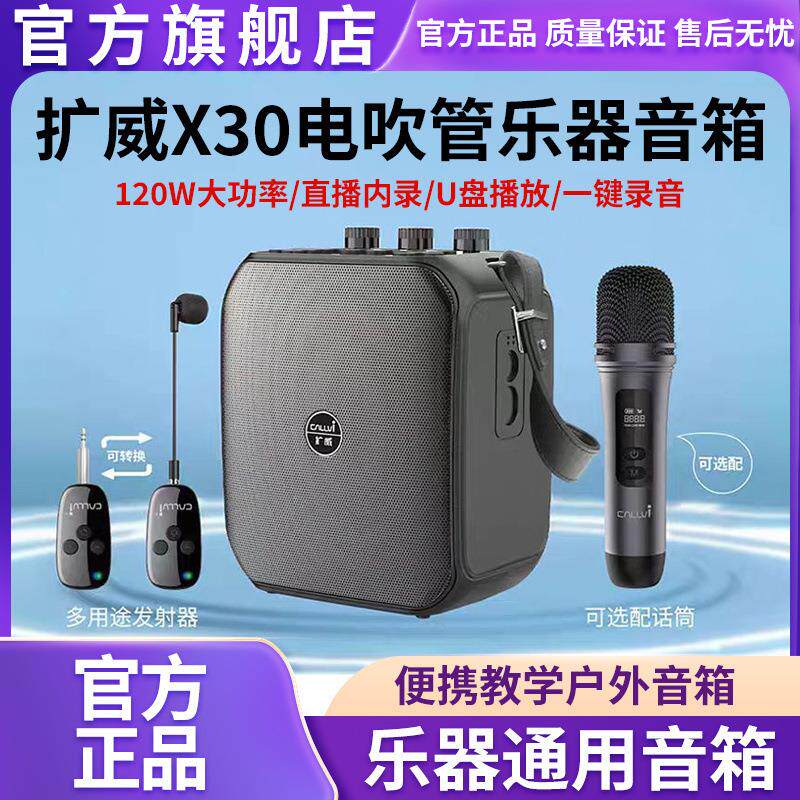 扩威X30扩音器音箱电吹管专用木吉它弹唱萨克斯音响乐器户外直播