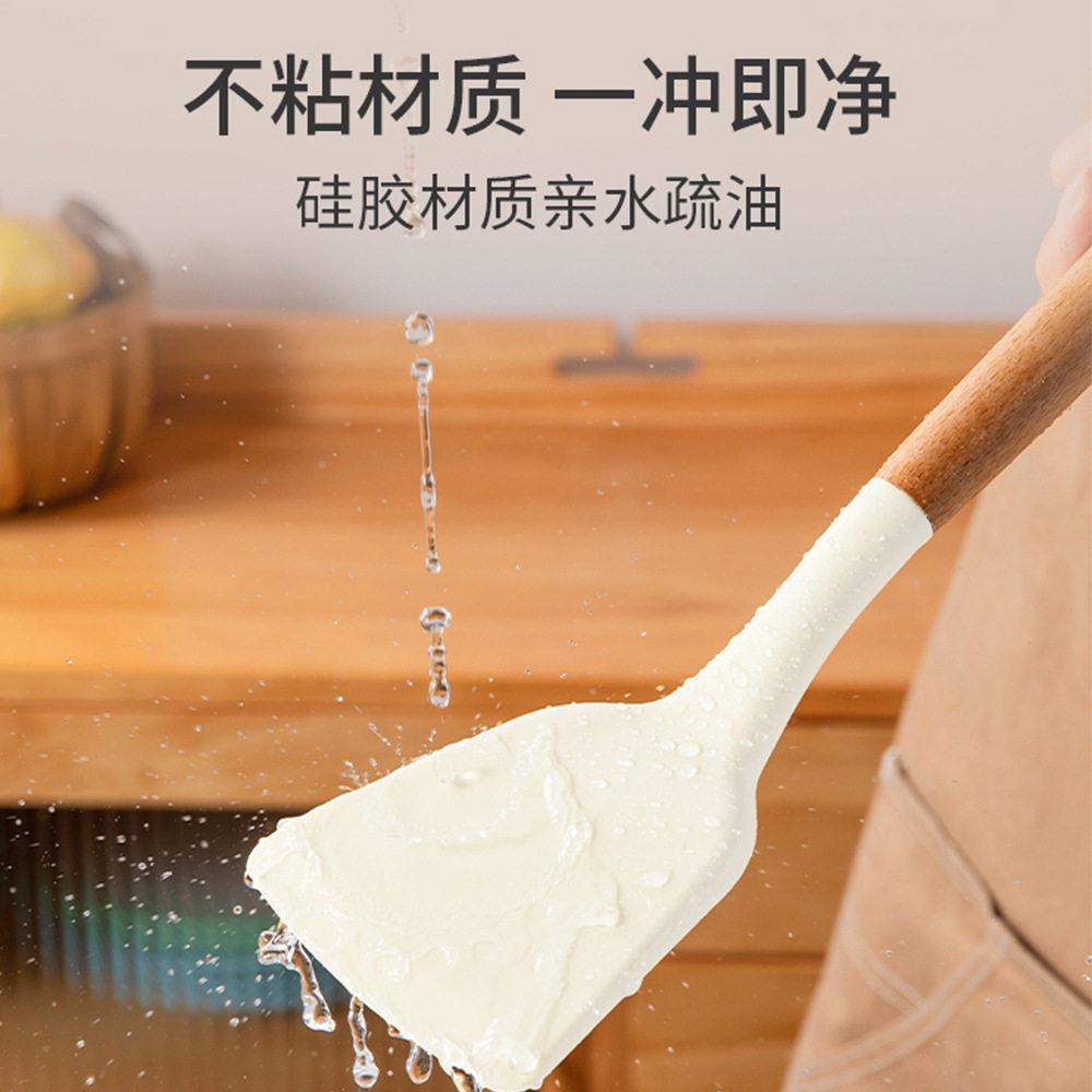 耐高温硅胶锅铲不伤锅汤勺不粘锅锅铲家用炒菜漏勺厨房做饭防烫铲