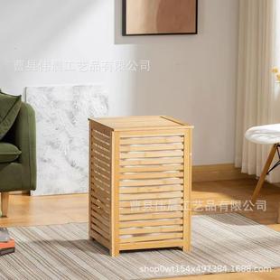 代收简约现居脏家衣篮js 829家用竹布艺置物架脏衣服收纳筐纳篮脏