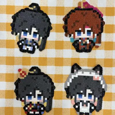 【已授权】王者荣耀孙权手工拼豆成品挂件孙权周边拼豆挂件成品