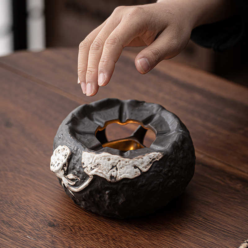 侘寂风莲香温茶炉 蜡烛加热底座手工温茶煮茶炉功夫茶具暖茶套组,餐饮具,茶具礼盒,淘宝优惠券,粉丝福利购,淘宝优惠卷