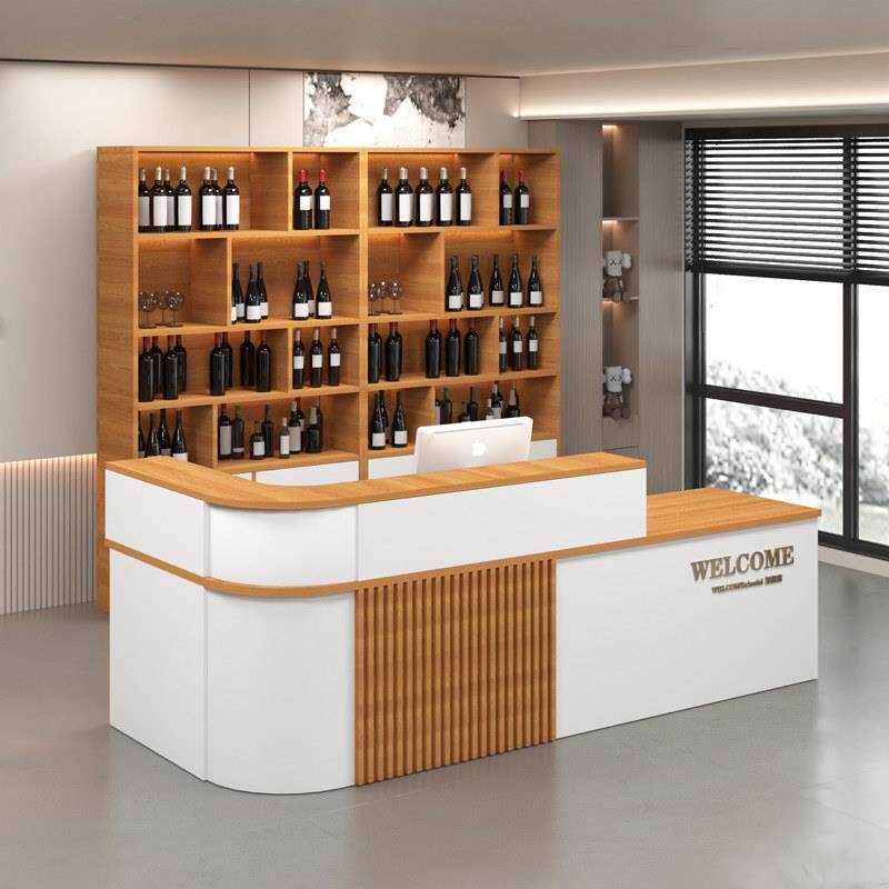 小吧台收银台转角柜饭银店酒店餐厅前台接待台吧台桌餐台饮店收台