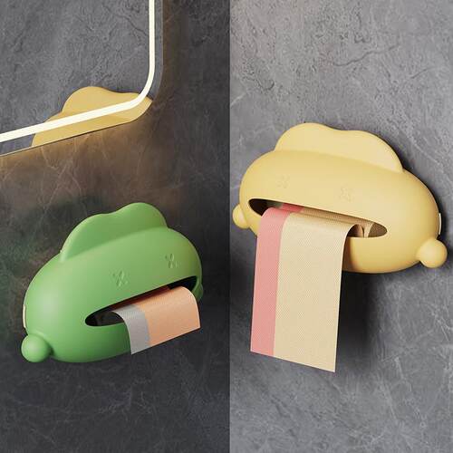 Kitchen Wall-Mounted Drawstring Plastic Bag Storage Box, No