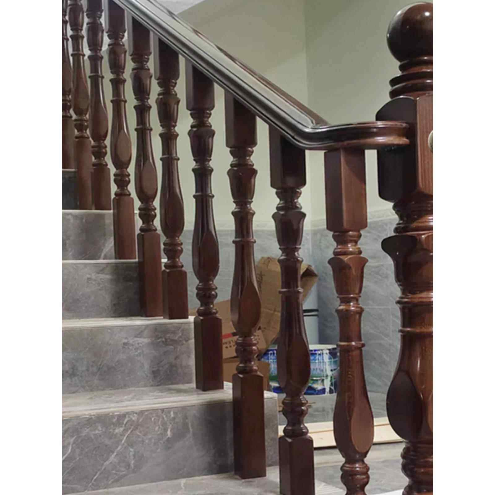 实木楼梯立柱扶手榉木底擦色烤漆鸥兔鸥楼梯别墅护栏自建房楼梯,全屋定制,楼梯扶手,淘宝优惠券,粉丝福利购,淘宝优惠卷