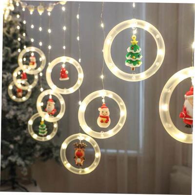 圣诞Christmas tree pendant Light belt Circular curtain light