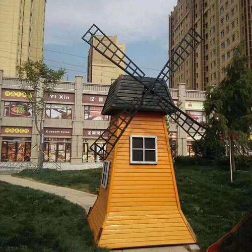 专业设计制作大型荷兰欧美风格田园花海户外公园景区景点网红风车