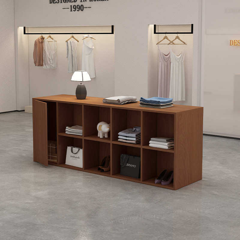 女装收纳桌服装店红台陈列展示展示网长条装饰中岛w流水桌店~鞋店