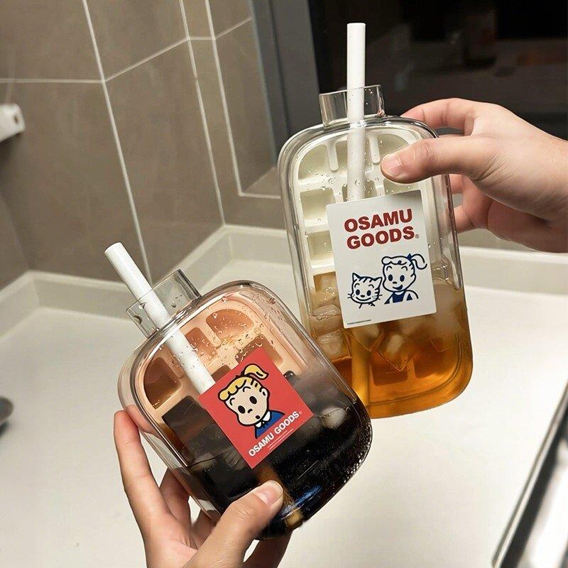 冰格水杯食品级冰块冷水壶按压冰格随行杯家用夏季可携式饮料杯水