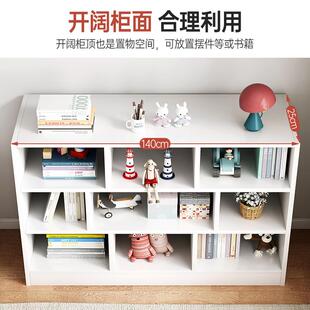 简易书架落地置物架小型书柜收纳分层架卧SG1 g客厅室储柜郑物柜