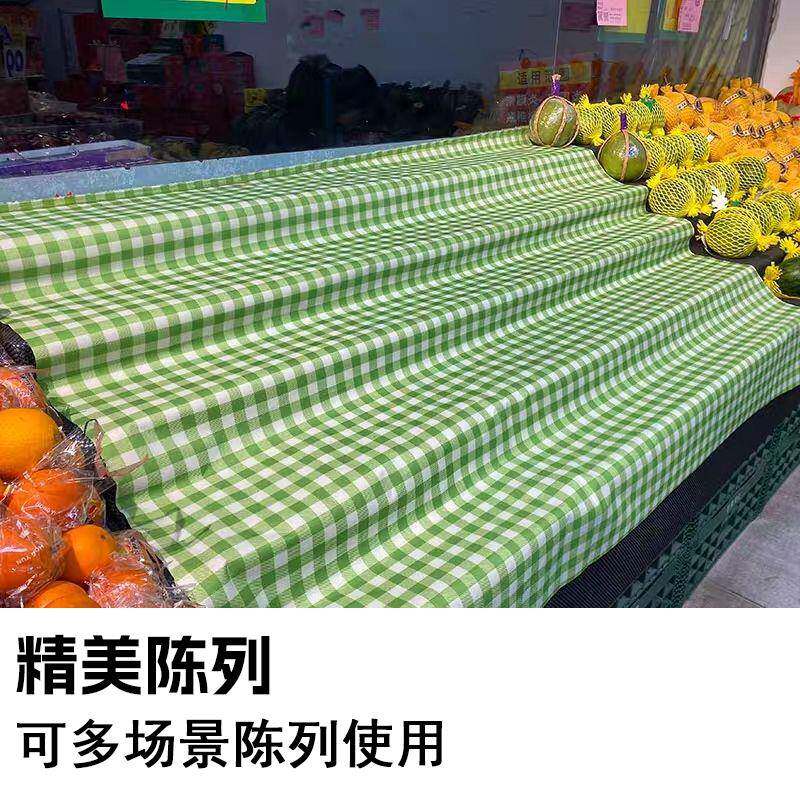清新清格纹易防潮防垫霉水果陈列防滑透气防水防洗油擦洗XTI水果
