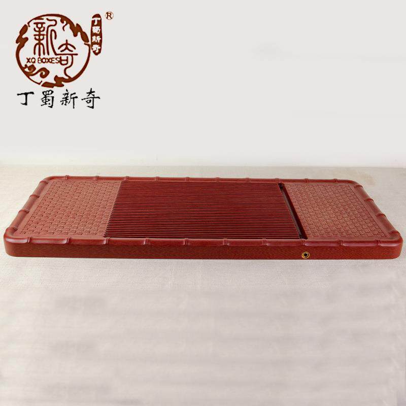 竹席纹电木茶盘红竹节边胶木家用长方形高档厂家供应