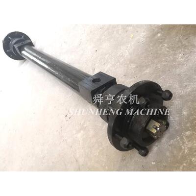 1吨2吨拖斗手扶拖斗车轴小型拖斗中型拖车斗车轴钢圈减震板